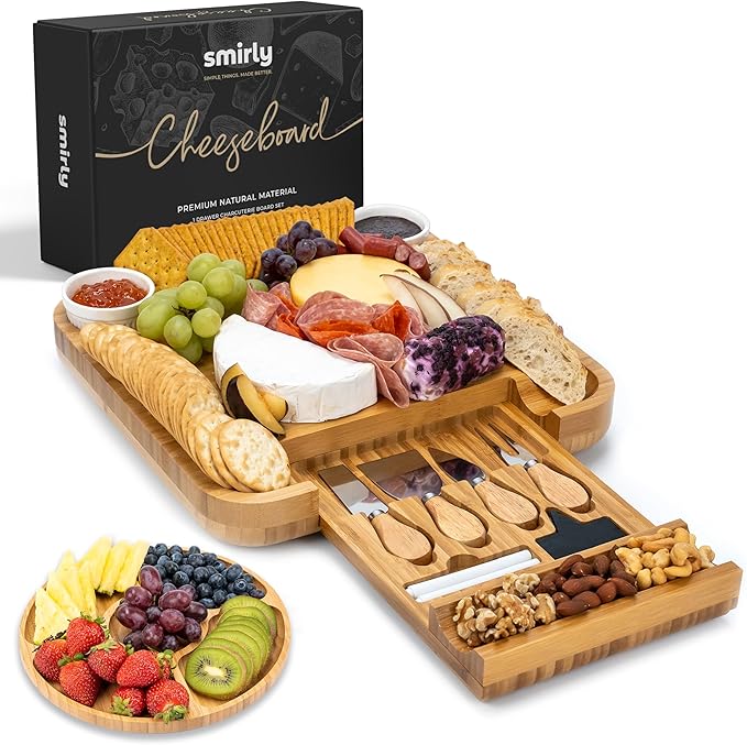 Bamboo Cheese Board and Knife Set