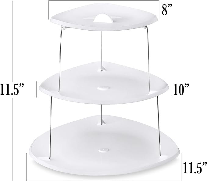 Masirs Collapsible 3-Tier Party Tray